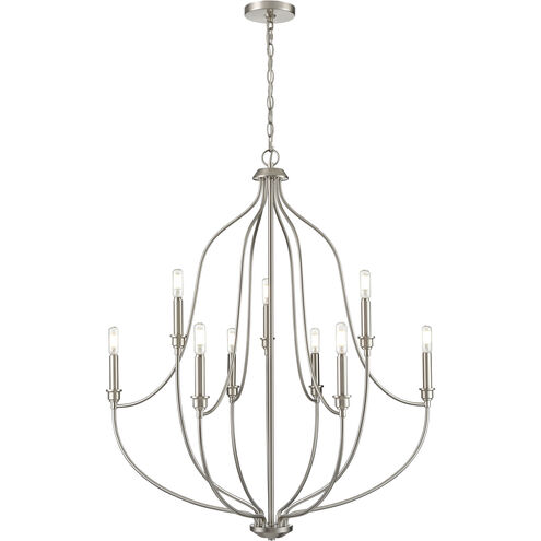 Senoia 9 Light 32.5 inch Brushed Nickel Chandelier Ceiling Light